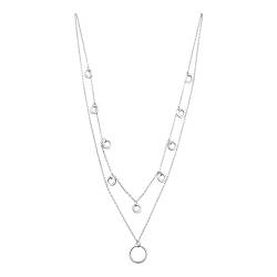 Sofia Milani - Damen Halskette 925 Silber - Kreis Anhänger - N0410 von Sofia Milani