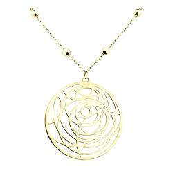 Sofia Milani - Damen Halskette 925 Silber - vergoldet/golden - Kreis Ornamenten Anhänger - N0414 von Sofia Milani