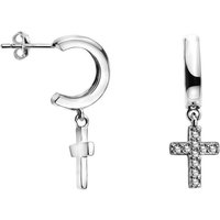 Sofia Milani Paar Creolen Kreuz, 925 Silber Damen Schmuck von Sofia Milani