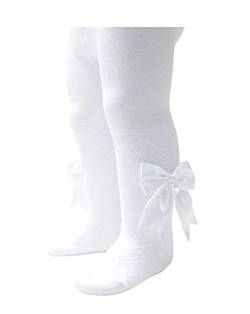 Soft Touch T122 Strumpfhose für Babys, Mädchen, Herz-Design, lang, spanischer Stil, mehrfarbig, weiß, 50 von Soft Touch