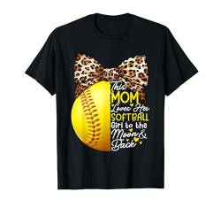 Softball Cute Mom Loves Her Softball Costume Girl Lover T-Shirt von Softball Mother's Day Costume