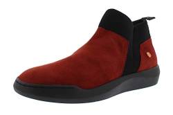 Softinos Damen Stiefeletten BELU598SOF, Frauen Ankle Boots,lose Einlage, Stiefel halbstiefel Bootie flach Freizeit,Rot(RED),41 EU / 7.5 UK von Softinos