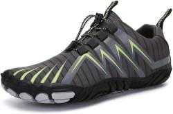 Sohodoo Unisex High Top Barfußschuhe Winter Herren Damen gepolsterte und wasserdichte minimalistische Trailrunning-Schuhe (Color : Gray, Size : 46 EU) von Sohodoo