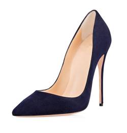 Soireelady Damen Fashion Pumps mit High Heels Navy 41 von Soireelady