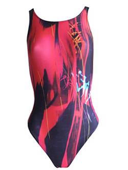 Solar Schwimmanzug, Ringerrücken Dry Weave schwarz/rot, Gr. 40, B-Cup von Solar