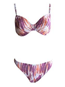 Solar Tan Thru Bügel-Bikini lila/orange, Gr. 38 B-Cup von Solar