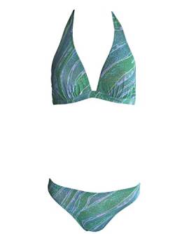 Solar Tan Thru Neckholder-Triangel-Bikini grün, Gr. 38 B-Cup von Solar