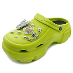 Solaud Damen Plattform Clogs Hohe Plattform Clog Klassisch Bequem Slip On Slide Wedge Garten Outdoor Strand Clogs Schuhe von Solaud