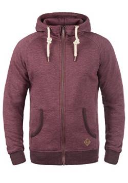 !SOLID SDVitu Zip-Hoodie Herren Sweatjacke Kapuzenjacke Hoodie mit Kapuze und Reißverschluss, Größe:L, Farbe:Wine Red Melange (8985) von !Solid