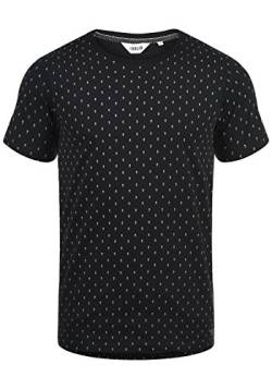 Solid Aaron Herren T-Shirt Kurzarm Shirt Mit Rundhals-Ausschnitt Und All-Over-Print, Größe:M, Farbe:Black (9000) von Solid