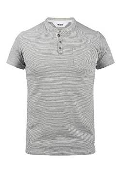 Solid Alfi Herren T-Shirt Kurzarm Shirt mit Stehkragen, Größe:L, Farbe:Light Grey Melange (8242) von Solid