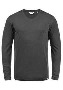 Solid Beda Herren Longsleeve Langarmshirt Shirt Mit V-Ausschnitt, Größe:L, Farbe:Dark Grey Melange (8288) von Solid