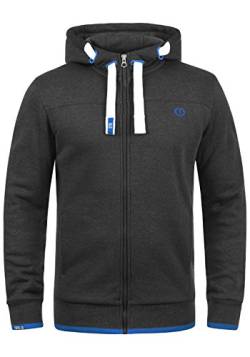 Solid Benjamin Zip Sweatjacke, Größe:L, Farbe:Dark Grey Melange (8999) von Solid