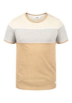 Solid Cody Herren T-Shirt Kurzarm Shirt mit Streifen und Rundhalsausschnitt aus 100% Baumwolle, Größe:XL, Farbe:Cornstalk (796323) von Solid