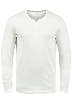 Solid Doriano Herren Longsleeve Langarmshirt Shirt Mit Grandad-Ausschnitt, Größe:L, Farbe:Off White (0104) von Solid