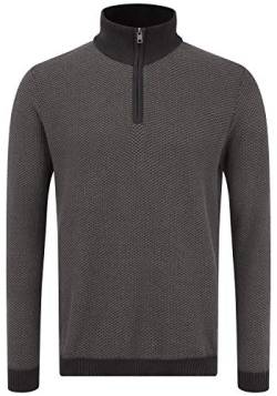 Solid Duncan Herren Strickpullover Troyer Feinstrick Pullover mit Stehkragen, Größe:L, Farbe:Black (194007) von Solid