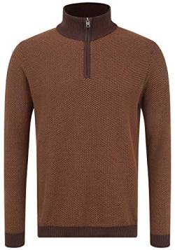 Solid Duncan Herren Strickpullover Troyer Feinstrick Pullover mit Stehkragen, Größe:M, Farbe:Coffee Bean (190915) von Solid