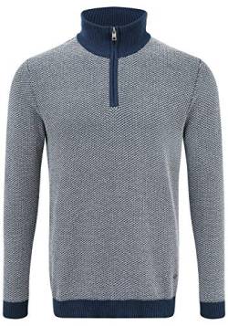 Solid Duncan Herren Strickpullover Troyer Feinstrick Pullover mit Stehkragen, Größe:XL, Farbe:Insignia Blue (194010) von Solid