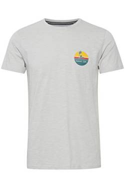 Solid Emmo Herren T-Shirt Kurzarm Shirt mit Print aus 100% Baumwolle mit Rundhalsausschnitt, Größe:XXL, Farbe:Light Grey (154101) von Solid