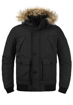 Solid Frio Herren Winterjacke Herrenjacke Jacke mit Fell-Kapuze, Größe:L, Farbe:Black (194007) von Solid