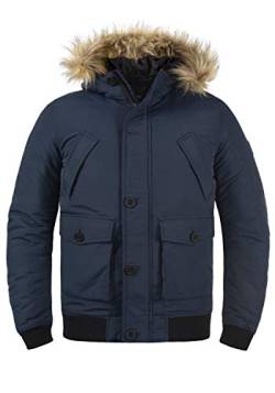 Solid Frio Herren Winterjacke Herrenjacke Jacke mit Fell-Kapuze, Größe:M, Farbe:Insignia Blue (194010) von Solid