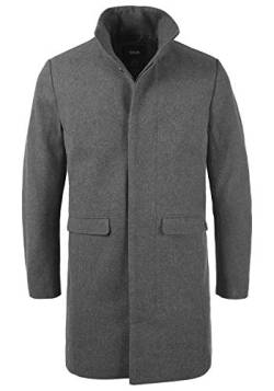 Solid Jampa Herren Wintermantel Wollmantel Winterjacke mit Stehkragen, Größe:XXL, Farbe:Grey Melange (1840051) von Solid