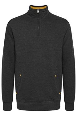 Solid Karan Troyer Herren Sweatshirt Pullover Sweater mit Stehkragen Regular Fit, Größe:L, Farbe:Dark Grey Melange (1940071) von Solid