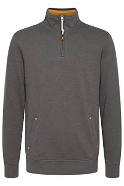 Solid Karan Troyer Herren Sweatshirt Pullover Sweater mit Stehkragen Regular Fit, Größe:L, Farbe:Gray Melange (1840051) von Solid