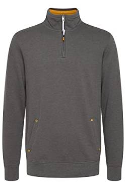 Solid Karan Troyer Herren Sweatshirt Pullover Sweater mit Stehkragen Regular Fit, Größe:XL, Farbe:Gray Melange (1840051) von Solid