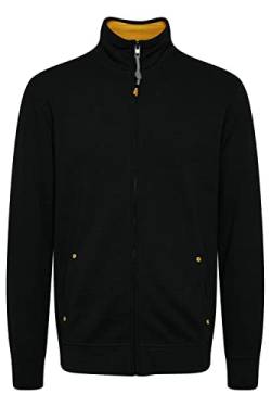 Solid Karim Herren Sweatjacke Cardigan Jacke mit Stehkragen aus 100% Baumwolle, Größe:L, Farbe:Black (194007) von Solid