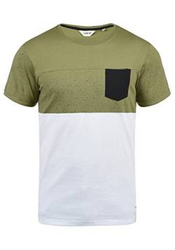 Solid Kold Herren T-Shirt Kurzarm Shirt Mit Streifen Und Rundhalsausschnitt 100% Baumwolle, Größe:L, Farbe:Aloe (3612) von Solid