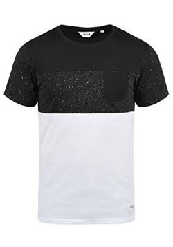 Solid Kold Herren T-Shirt Kurzarm Shirt Mit Streifen Und Rundhalsausschnitt 100% Baumwolle, Größe:M, Farbe:Black (9000) von Solid