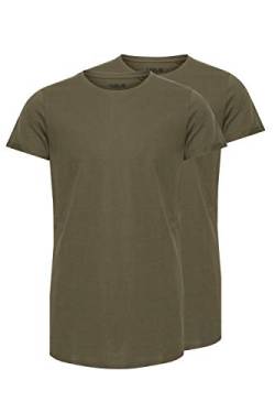 Solid Longo Herren T-Shirt Kurzarm Shirt Basic Multipack mit Rundhalsausschnitt, Größe:M, Farbe:Ivy Green (190512) von Solid