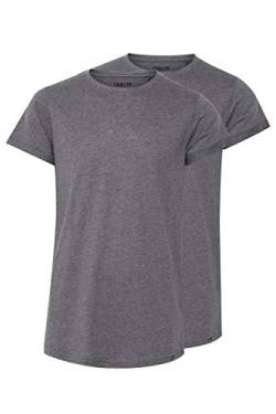 Solid Longo Herren T-Shirt Kurzarm Shirt Basic Multipack mit Rundhalsausschnitt, Größe:S, Farbe:Grey Melange (8236) von Solid