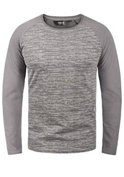 Solid Mevan Herren Longsleeve Langarmshirt Shirt im Baseball-Look, Größe:L, Farbe:Mid Grey (2842) von Solid