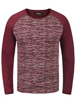 Solid Mevan Herren Longsleeve Langarmshirt Shirt im Baseball-Look, Größe:XL, Farbe:Wine Red (0985) von Solid