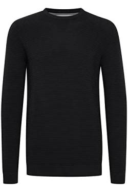 Solid Nicholas Herren Strickpullover Feinstrick Pullover aus 100% Baumwolle, Größe:L, Farbe:Black (194007) von Solid