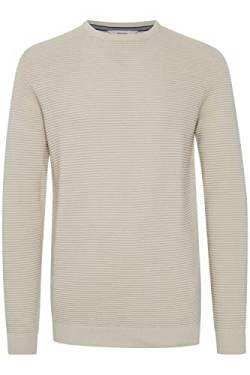 Solid Nicholas Herren Strickpullover Feinstrick Pullover aus 100% Baumwolle, Größe:L, Farbe:Oatmeal (130401) von Solid