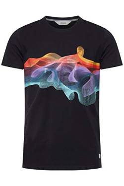 Solid Pedro Herren T-Shirt Kurzarm Shirt mit Print und Rundhalsausschnitt Regular Fit, Größe:XL, Farbe:Black (194007) von Solid