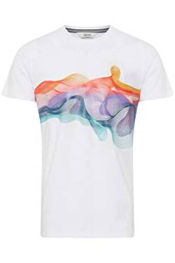 Solid Pedro Herren T-Shirt Kurzarm Shirt mit Print und Rundhalsausschnitt Regular Fit, Größe:XXL, Farbe:White (110601) von Solid
