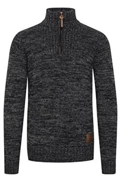 !Solid Philostrate Herren Strickpullover Troyer Grobstrick Pullover Aus 100% Baumwolle Mit Reißverschluss, Größe:L, Farbe:Black (9000) von !Solid