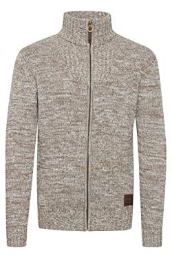 Solid Pomeroy Herren Strickjacke Cardigan Grobstrick Winter Pullover mit Stehkragen, Größe:L, Farbe:Dune (5409) von Solid