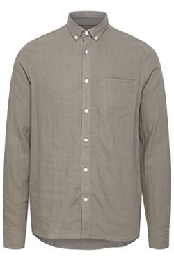 Solid SDAllan LS SH Herren Freizeithemd aus Leinenmix Hemd Langarm unifarben mit Button-Down-Kragen Knöofe Regular fit, Größe:XL, Farbe:Vetiver (170613) von Solid