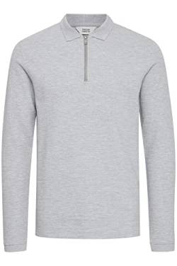 !Solid SDBrogan Herren Longsleeve Langarmshirt Shirt mit Polo-Kragen, Größe:L, Farbe:Light Grey Melange (1541011) von !Solid