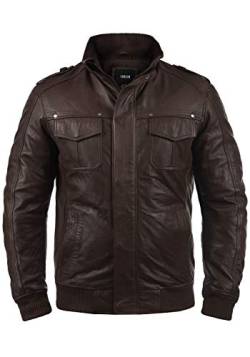 !Solid SDCamash Herren Lederjacke Bikerjacke Echtleder mit Stehkragen, Größe:M, Farbe:Brown (5066) von !Solid