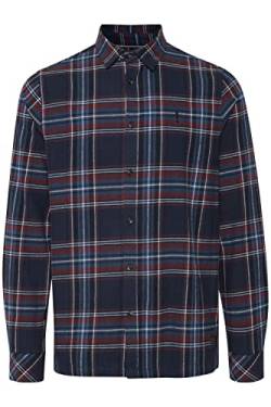 !Solid SDDanar SH Herren Freizeithemd Hemd Langarmhemd mit Button-Down-Kragen robuste Baumwoll Qualität Kariertes Muster, Größe:XL, Farbe:Port (191525) von !Solid
