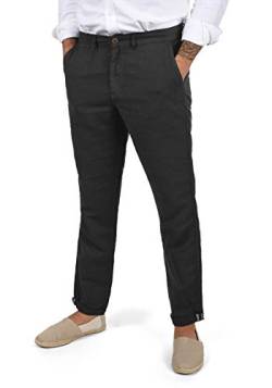 Solid SDLoran Herren Leinenhose Lange Stoffhose mit Gürtelschlaufen Regular fit, Größe:L, Farbe:Black (9000) von Solid