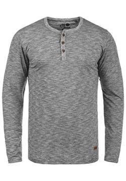 Solid SDMigos Herren Longsleeve Langarmshirt Shirt mit Grandad-Ausschnitt 100% Baumwolle, Größe:XL, Farbe:Black (9000) von Solid