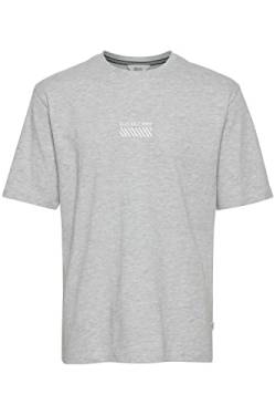 !Solid SDRui Herren T-Shirt Kurzarm Shirt mit Print mit elastischem Bund und Kordel Regular Fit aus 100% Baumwolle, Größe:L, Farbe:Light Grey Melange (1541011) von !Solid