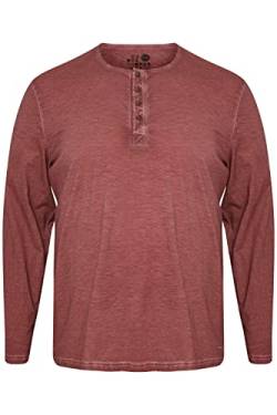!Solid SDTimur BT Herren Big & Tall Longsleeve Langarmshirt Shirt mit Grandad Ausschnitt, Größe:3XL, Farbe:Wine RED (790985) von !Solid